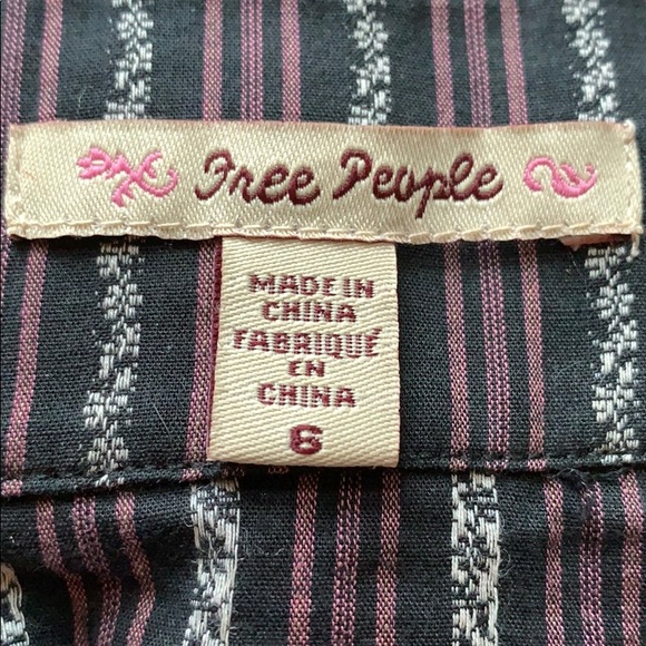 Free People vintage striped skirt/lace waistband - Picture 3 of 8